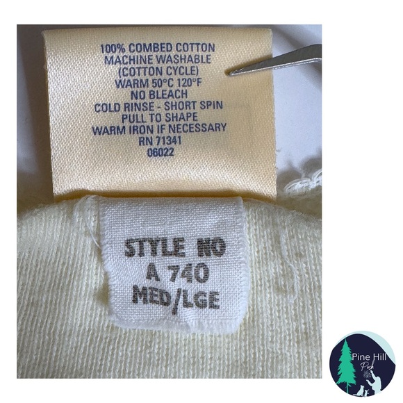 SOLD Vintage 80s 90s LL Bean Knit Top XS Ivory Fitted Cropped Combed Cotton - Picture 8 of 10